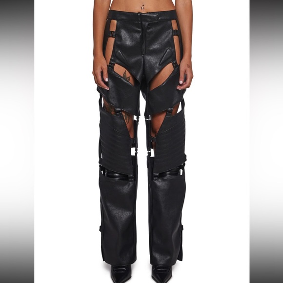 Namilia BIKER FLOATING PANTS - BLACK - Picture 3 of 4